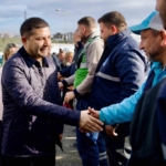 Başkan Günel belediye işçileriyle bayramlaştı