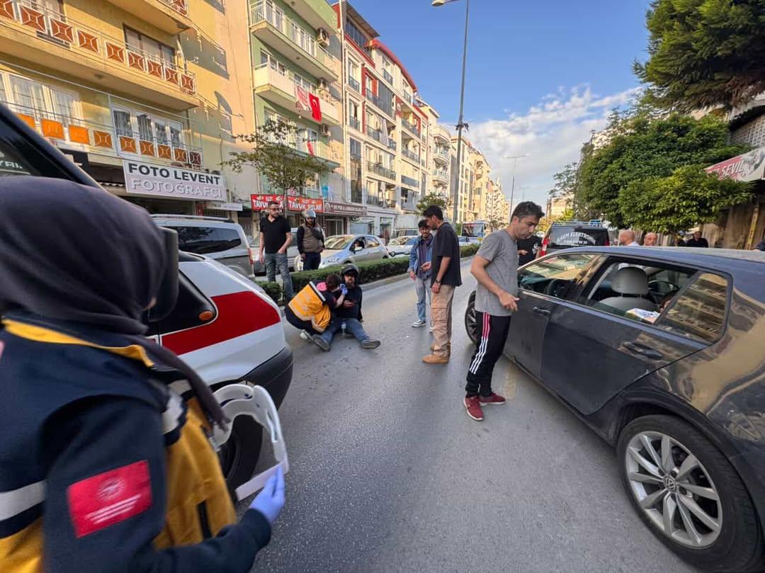 Çarpmamak için kaza yaptı