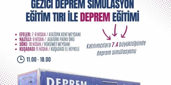 Aydın Büyükşehir Belediyesi’nden Deprem Simülatörü