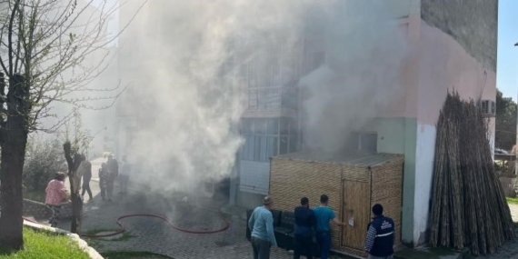 Aydın’da ev yangını