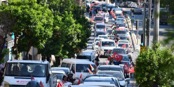 Aydın’da Gazze için konvoy düzenlendi
