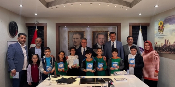 Başkan Erol küçük yazarları ağırladı