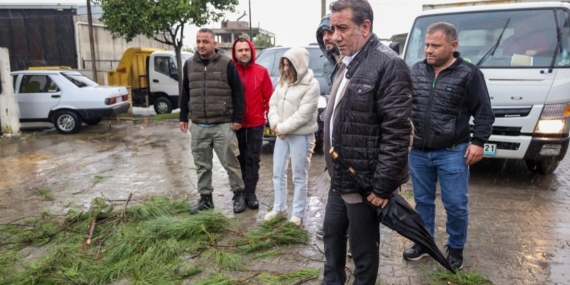 Başkan Yetişkin fırtınadan zarar gören bölgelerde incelemelerde bulundu