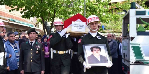 Kıbrıs Gazisi askeri törenle uğurlandı