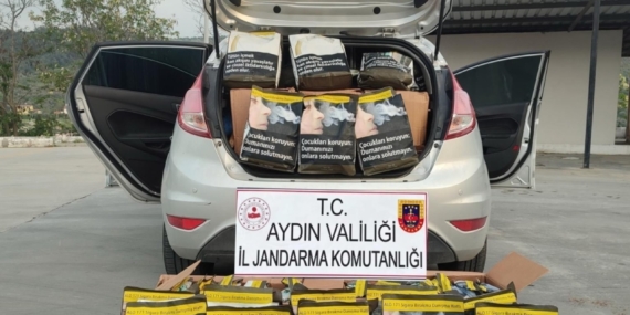Söke’de 120 kilogram kaçak tütün ele geçirildi
