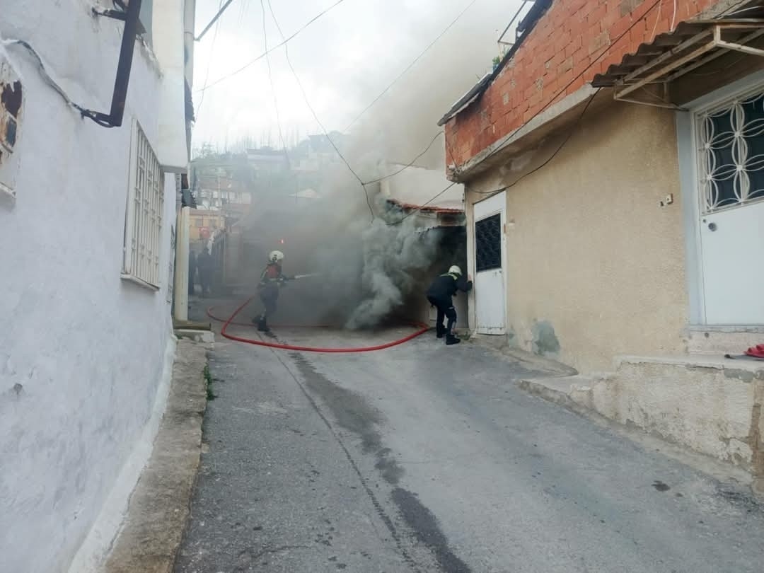 Söke’de elektrikli şofbenden çıkan yangın korkuttu
