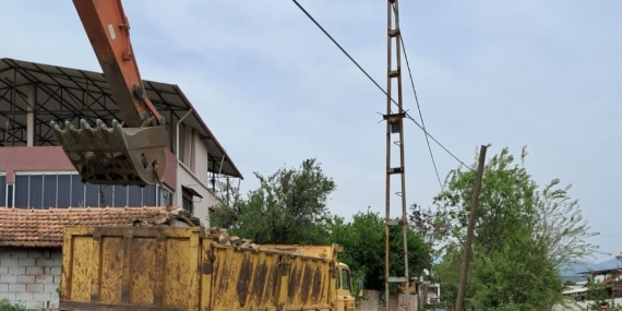 Sultanhisar’da yol yapım çalışmaları sürüyor