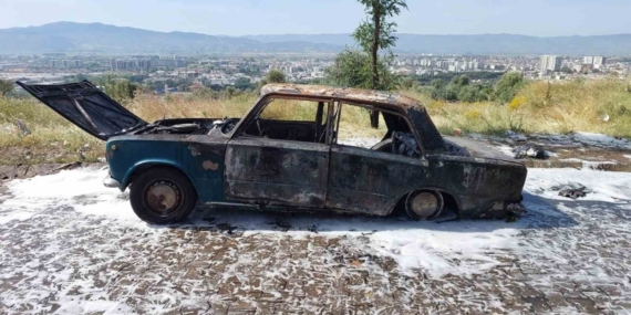 Aydın’da otomobil küle döndü