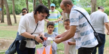 Doğada ailece sporun keyfini yaşadılar
