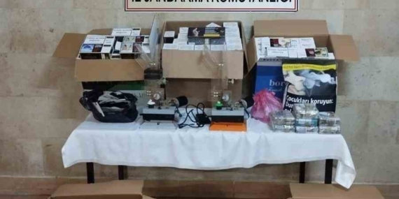 Jandarma ekipleri 11 bin makaron ele geçirdi