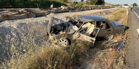 Otomobil takla attı, sürücü yaralandı