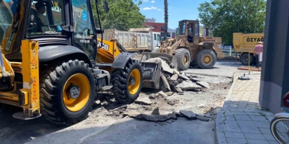 Söke’de yol yenileme çalışmaları devam ediyor