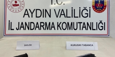 Sultanhisar’da kurusıkı tabanca ele geçirildi