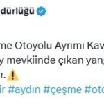 Aydın-İzmir Otoyolu trafiğe kapatıldı 2 Aydın-İzmir Otoyolu trafiğe kapatıldı