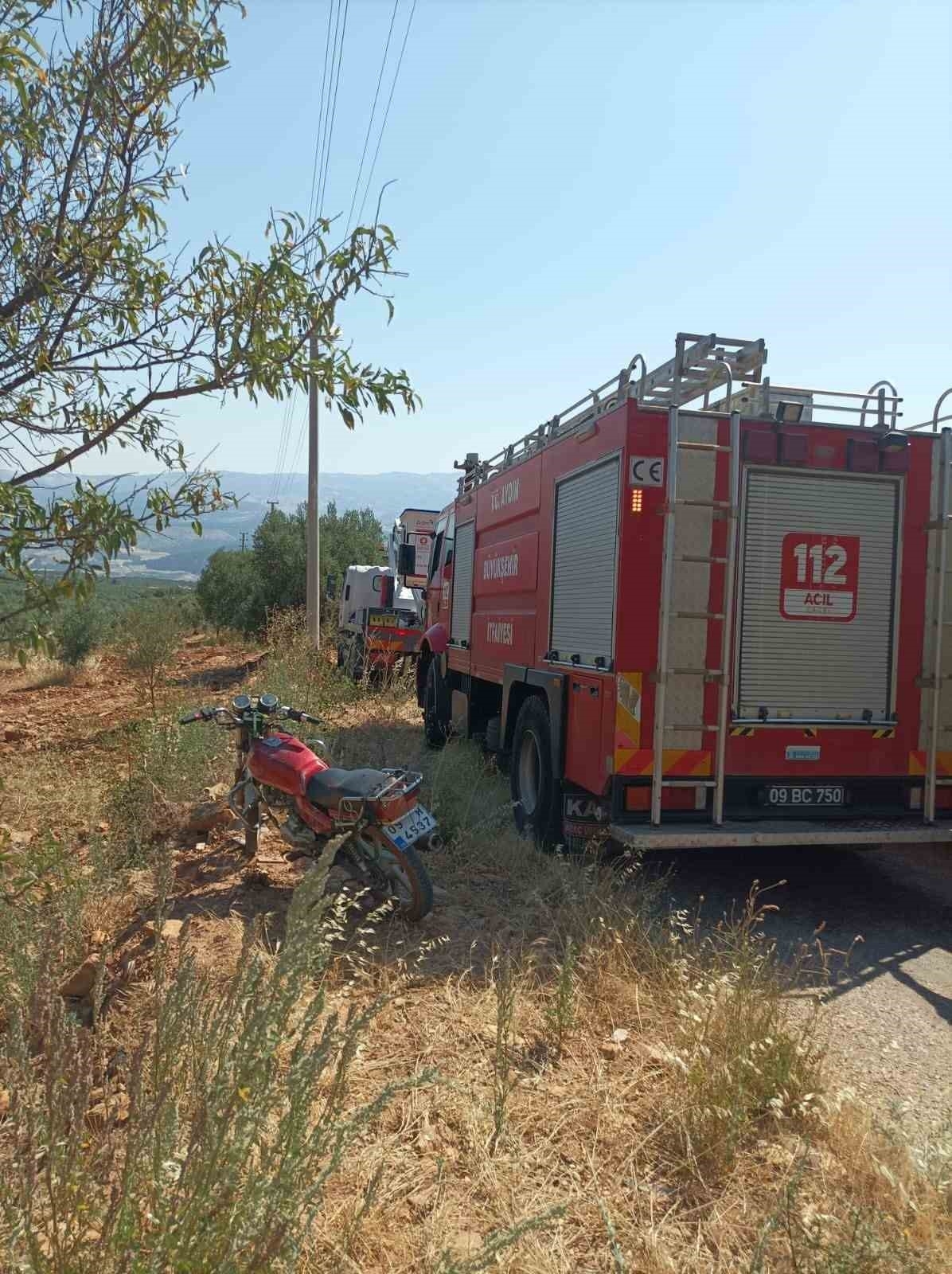 Karacasu’da tarım arazisi yandı, Başkan Büyükyapıcı uyardı
