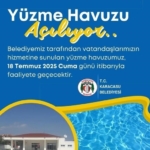 Karacasu’da yüzme havuzu bugün açılıyor 1 Karacasu’da yüzme havuzu bugün açılıyor