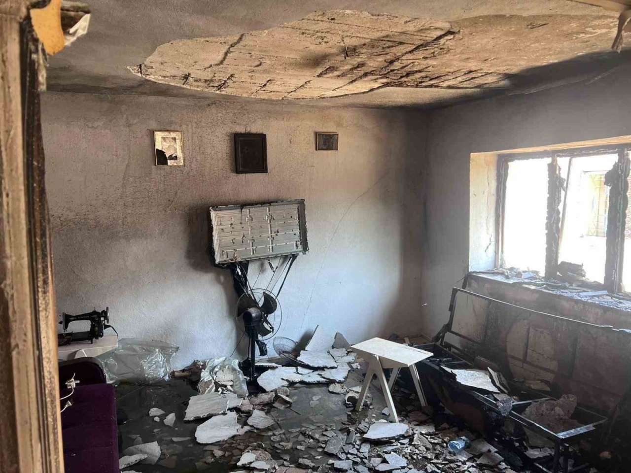 Kayınpederinin evini ateşe veren damat, yakalandı