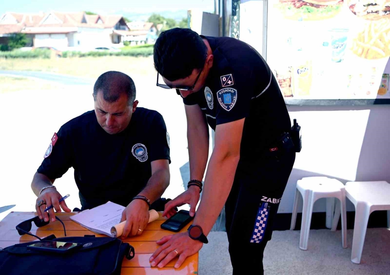Kuşadası plajlarında ‘Kıyı Kanunu’ denetimi