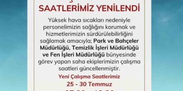 Nazilli Belediyesi’nden sıcak hava tedbiri