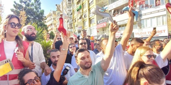 Aydın’da Özlem Çerçioğlu’na ’topuklu’ eylem