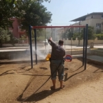Germencik’te parklar dezenfekte edildi 1 Germencik’te parklar dezenfekte edildi