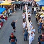 Karacasu’daki festivalde 13 buçuk metrelik tahinli pide yapıldı 9 Karacasu’daki festivalde 13 buçuk metrelik tahinli pide yapıldı
