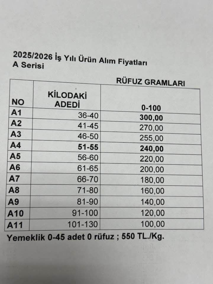 Tariş, 2025-2026 İncir Alım Fiyatlarını Açıkladı 5 taris incir