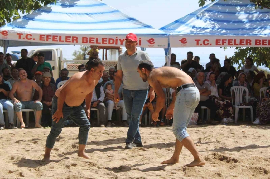 Aydın'da bin metre rakımda ‘gelenekleri’ yaşatmak için güreştiler 5 aydın'da 50 yıllık geleneği yaşatmak için güreştiler,