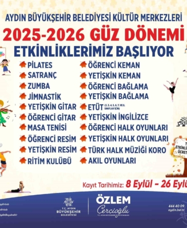 Büyükşehir’de Güz Dönemi Etkinlikleri kayıtları başladı
