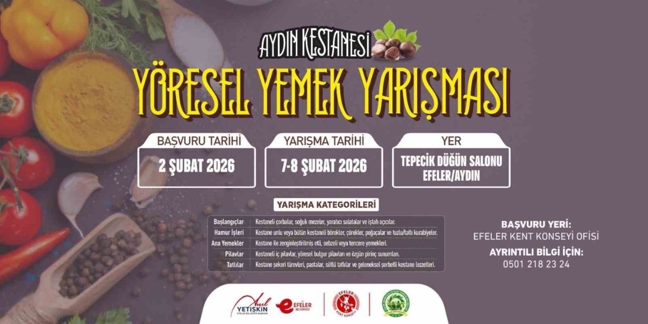 Aydın kestanesi yöresel yemek yarışmasıyla tanıtılacak