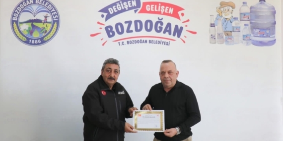 Aydın Valiliği’nden Bozdoğan Belediyesi’ne “Üstün Hizmet” Teşekkürü