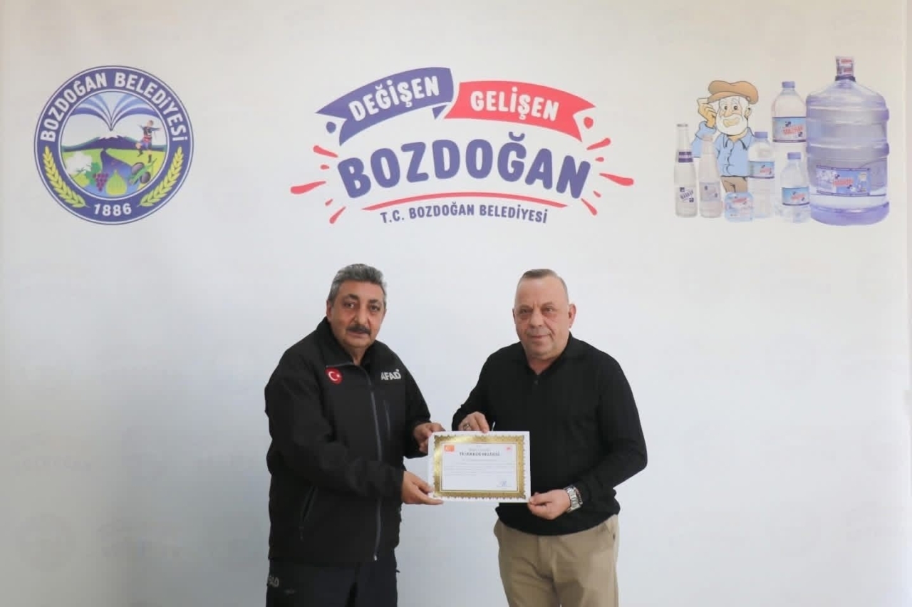 Aydın Valiliği’nden Bozdoğan Belediyesi’ne “Üstün Hizmet” Teşekkürü