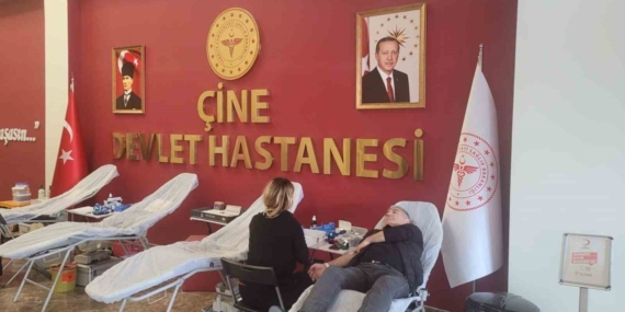 Çine Devlet Hastanesi’nde kan bağışına dikkat çektiler