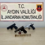 Söke’de 3 ruhsatsız tabanca ele geçirildi