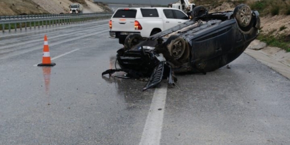 Kuyucak’ta otomobil takla attı: 1 ağır yaralı