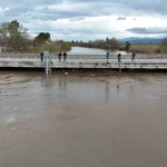 Büyük Menderes nehri, köprü seviyesine yükseldi