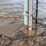 Büyük Menderes nehri, köprü seviyesine yükseldi