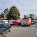 Efekent Pazaryeri’nde rüzgar ağacı devirdi