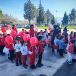 Karpuzlu’da miniklerden bayrağa saygı