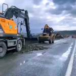 Söke Bağarası karayolunda ekipler teyakkuzda