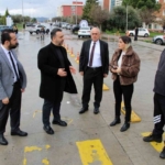 Üniversitedeki yol hasarı yerinde incelendi