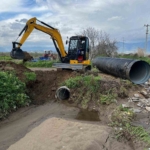 Yenipazar’da yağış sonrası yol bakım ve parke çalışmaları sürüyor