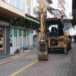 Bozdoğan’da Simit Pazarı Sokağı geçici olarak araç trafiğine kapatıldı