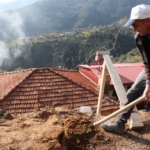 Bozdoğan’da taş duvar örme işi tamamlandı