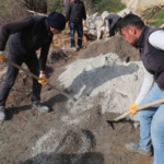 Bozdoğan’da taş duvar örme işi tamamlandı