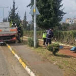 Büyükşehir ekiplerinden Nazilli yürüyüş yolunda bakım çalışması