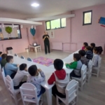 Sağlık personelinden minik öğrencilere hijyen eğitimi