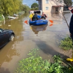 Yükselen sular evde mahsur bıraktı, AFAD ekipleri yetişti