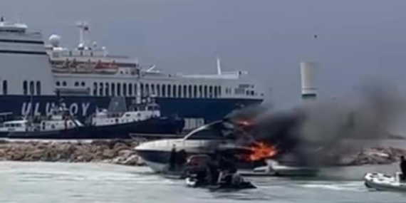 Motoryatta yangın paniği