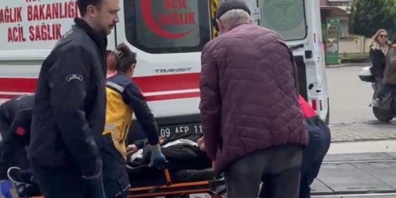 Nazilli’de hemzemin geçitte zamanla yarışıldı faciadan dönüldü